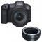 Canon EOS R5 Mirrorless Camera with RF 24-105mm f/4L IS Lens with EF-EOS R mount adapter - view 1
